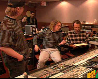 in the studio-Dan, ?, Sterling, Dave, Butch